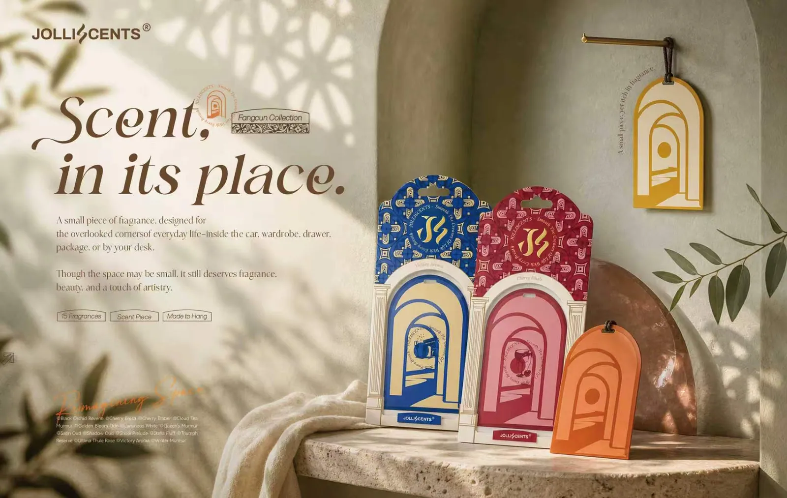 Gate of Scent fragrance card with arched form