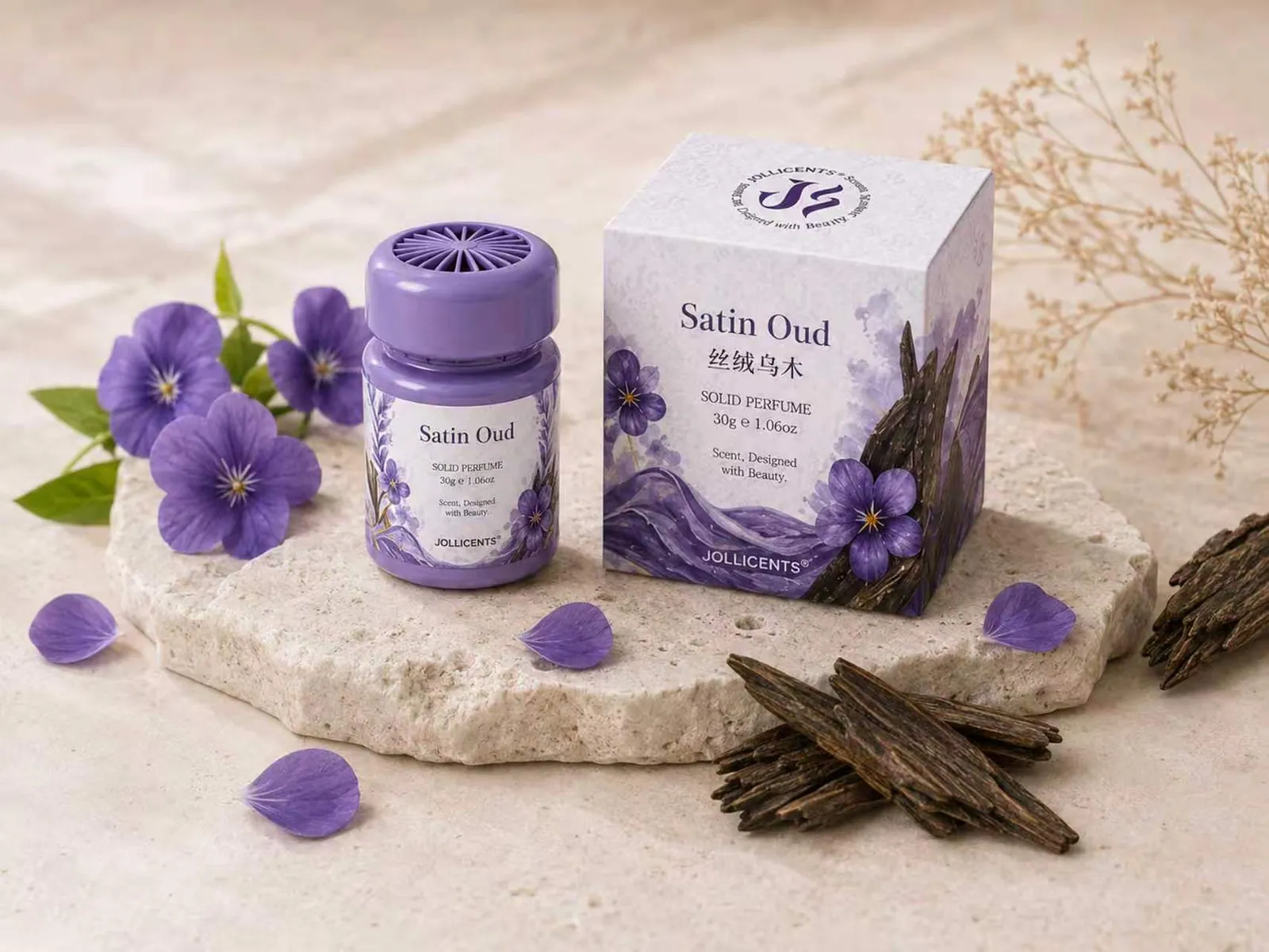 Purple Satin Oud solid balm